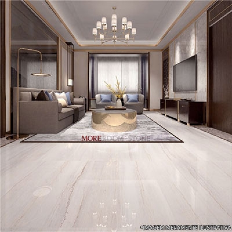 Piso de Porcelanato Polido Bege Vila Marilu - Piso de Porcelanato Polido